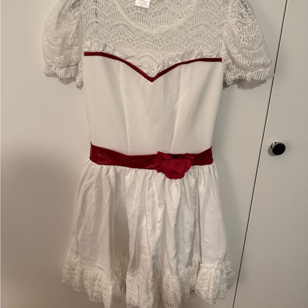 Annabelle White and Red Lace Dress